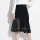 Wind With Tweed Fishtail Skirt Half-length Skirt